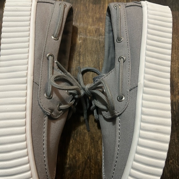 Sperry Women's, Gray & White Pier Wave Boat Platform Sneaker Size 6.5 NWOB - Picture 5 of 9